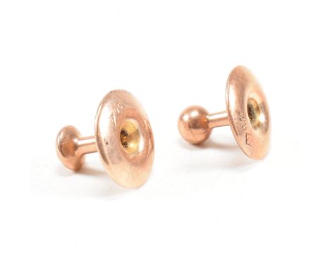 A pair of 9ct gold gentleman's button studs. Stamped 9ct. Total weight&nbsp;approx
2.0g