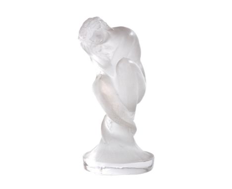 A 'Sirene' glass mascot by Rene Lalique, created 1920,engraved 'R.Lalique France No.831' under the base, in clear glass with 