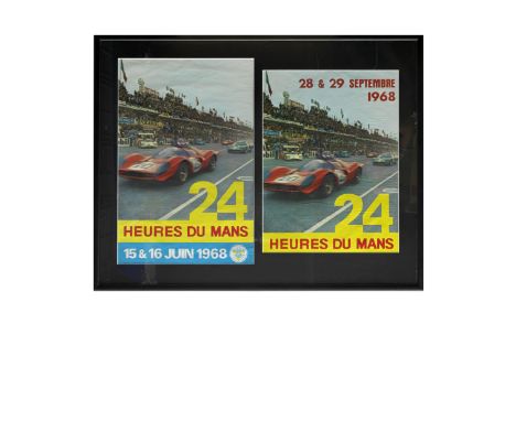 Twenty-two post-War Le Mans 24 Hour posters,comprising two different versions of the 1968 poster (the cancelled event from Ju
