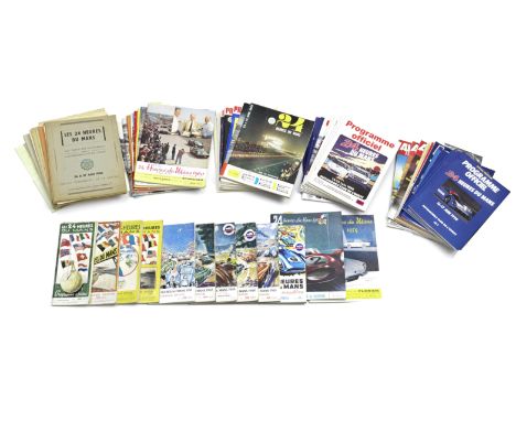 A good collection of Le Mans 24-Hours Official Race programmes, from 1938 to 2004, including signed examples,French editions,