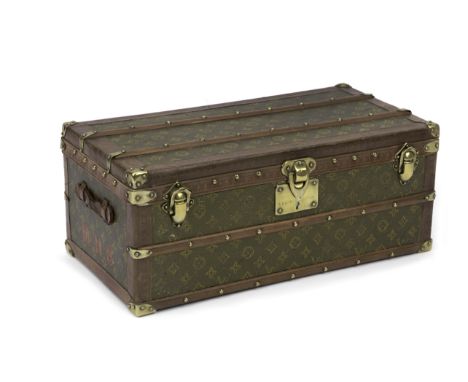 A rare vintage Louis Vuitton 'Malle Fleurs' Flower Trunk, design introduced circa 1910,in the form of a miniature trunk, prin