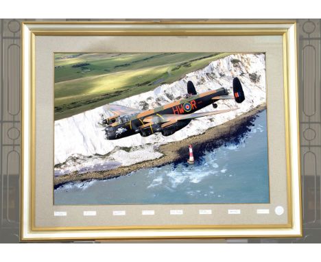 A unique Lenticular image 'Avro Lancaster over Beachy Head' by Jim Dooley Living Pictures Limited,a Lenticular Animation pict