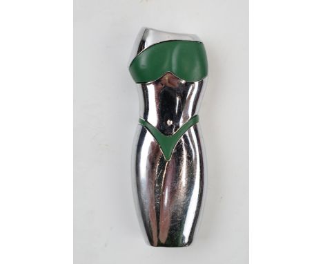 Erotic lighter in the form of a lady's torso.  