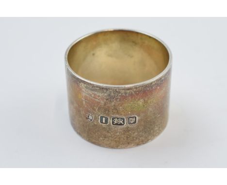 Silver napkin ring, London 1906, 64.5 grams.  