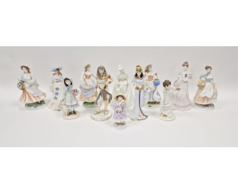 Collection of Royal Worcester, Coalport and Wedgwood limited edition figures, 20th century, various printed marks, including 