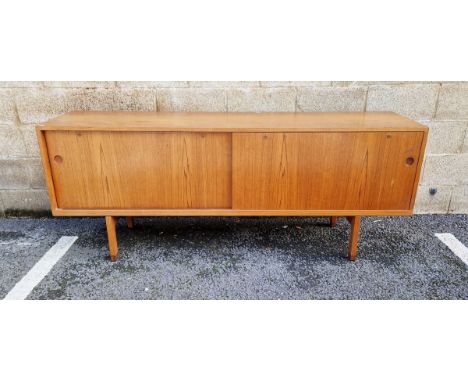 Hans J Wegner (1914-2007) a mid-century model 'RY26' teak sideboard for Ry M&oslash;belfabrik, the&nbsp;two sliding doors enc