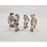 Four late 19th century Berlin-style porcelain figures emblematic of months of the year, spurious