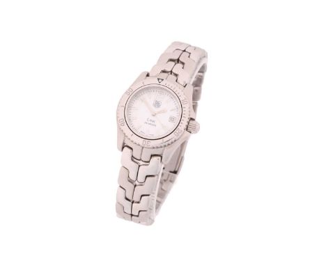 A Tag Heuer Link 200 lady's wrist watch, with a Swiss-made quartz movement in a 26mm steel case with mother of pearl dial, da
