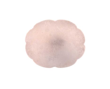 Georg Jensen - A scalloped brooch with sandblasted finish, fitted with hinged pin stem and roll-over safety catch, No. A2, po