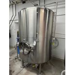 975 Gal Stainless Steel Brite Tank - Dish Bottom, Glycol Jacketed, Mando | Rig Fee $1000 w/ Saddles