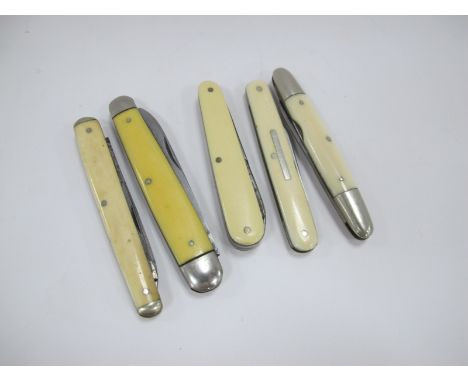 Pocket Knife - manicure, scissors, nail file - W Wheatley Brothers, two blade, n/s bolsters 8.5cm closed - Lockwood Brothers 