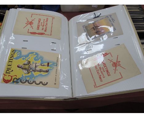 A Post Card Album Early XX Century Postcards, from India, Afghanistan, Egypt, Christmas cards, from His Majesty's Middle East