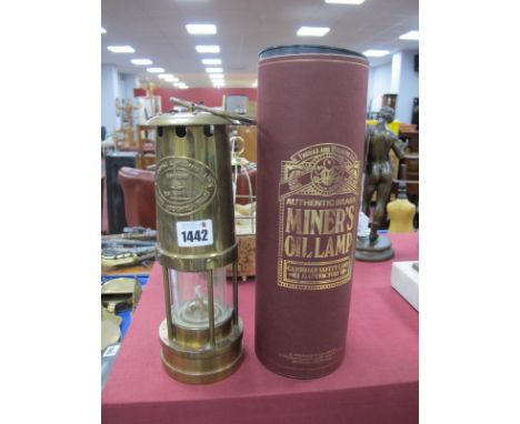 E. Thomas &amp; Williams, Cambrian Miners Lamp, with cylindrical case.