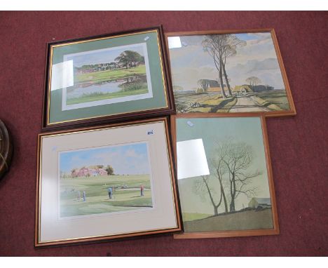 Graeme W. Baxter and John Rudkin, signed prints, 24.5 x 34.5cm; two Rowland Hilder prints. (4)