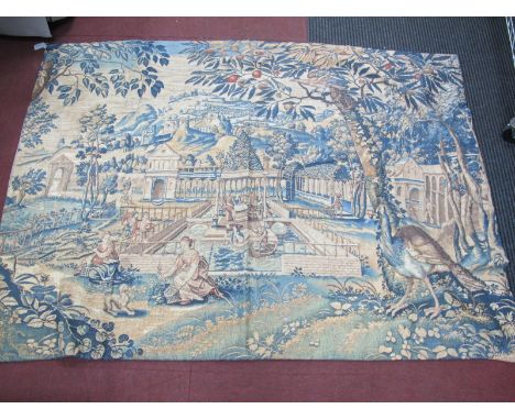 V &amp; A Zardi &amp; Zardi; Wall Tapestry, featuring classical garden scene, 125 x 188cm.