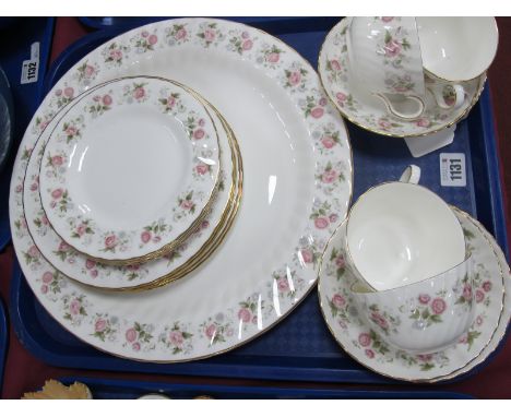 Minton Spring Bouquet Four Setting Tea Set, with graduated tea plates and large circular cake plate / tray :- One Tray 