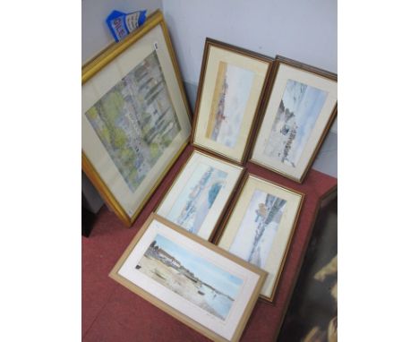 Gustav Klimt, pair of colour prints, Freda Marston, and five Andrew Dibben signed prints. (8).