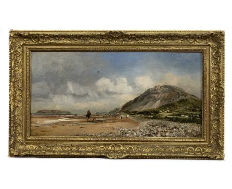 SAM BOUGH RSA RSW (SCOTTISH 1822 - 1878), RIDING ACROSS THE SANDS  oil on canvas, monogrammed and dated 1860 framed    image 