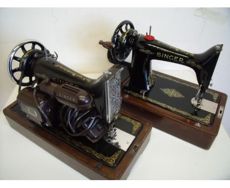 Two vintage cased sewing machines 