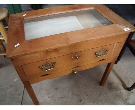 Unusual joiner made bijouterie style display cabinet made from the timber from Royal Naval Arsenal decommissioned after WWII,