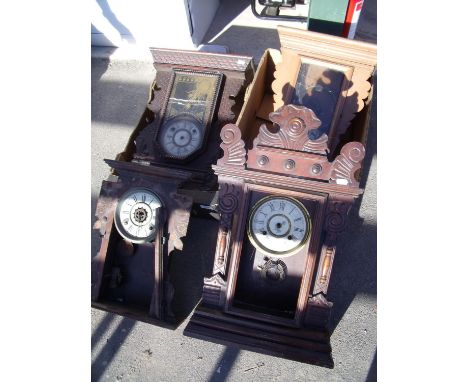 Ansonia shelf clock case and four other shelf clocks 