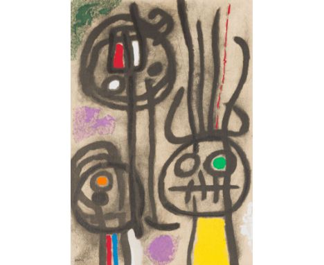   Miró Joan Konvolut aus fünf Abstraktionen jeweils Farblithographie jeweils Signaturstempel rechts unten, nummeriert links u