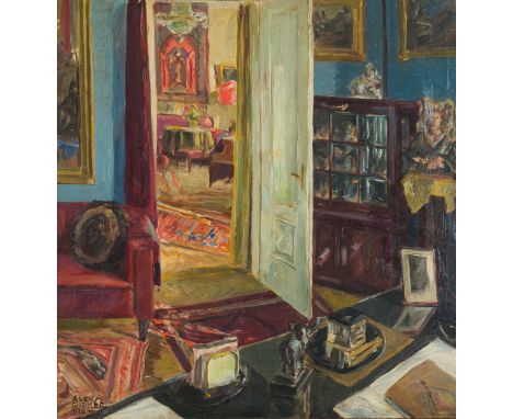   Rieger August Großbürgerliches Interieur, 1929 Öl auf Leinwand Signiert und datiert links unten 63 x 62 cm gerahmt Dieses Ö
