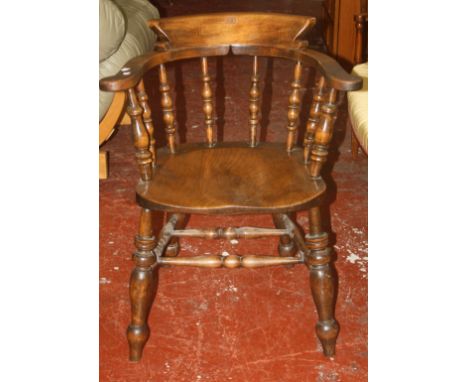 A Victorian elm and beech smokers bow 