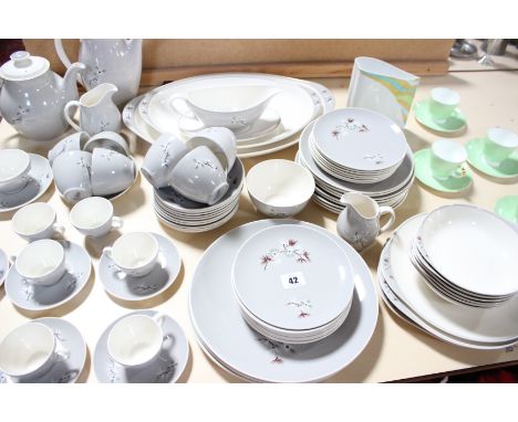 Royal Doulton 'Frost Pine' pattern part dinner and tea service, a Wedgwood part tea service and another art nouveau style par