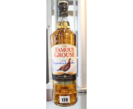 The Famous Grouse Scotch whisky (1L) signed by Margaret Thatcher (Over 18s only) (Sold on behalf of BCVA) 