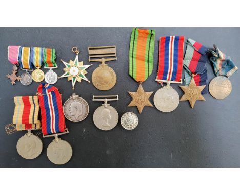 COLLECTION OF VARIOUS WAR MEDALS comprising a Medaglia Fasci Italiani All'estero Campo Mussolini 1936 medal; a pair of Britis