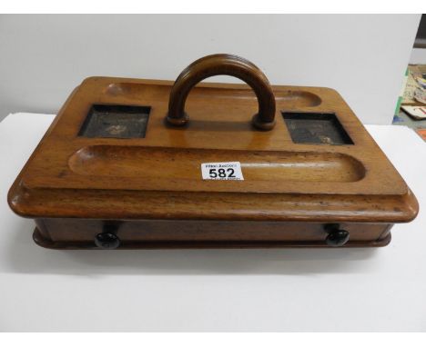 Vintage Treen Ink Stand 