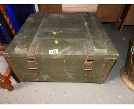 Painted Vintage Wooden Trunk 