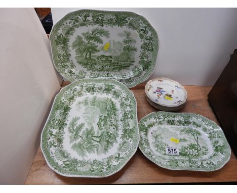 Quantity of China - Vintage Meat Plates etc 