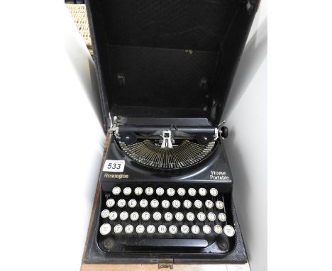 Cased Vintage Remington Portable Typewriter 