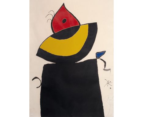 JOAN MIRÓ I FERRÀ (Barcelona, 1893 - Palma de Mallorca, 1983)."Quatre colours aparien le mon", 1970.Lithograph on paper, H.C.