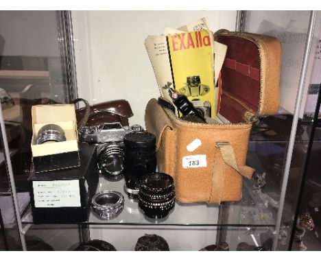VINTAGE EXA.11A CAMERA, VARIOUS LENSES ETC