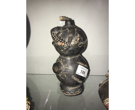 CONGOLESE POTTERY OIL LAMP