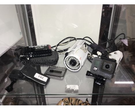 SRICAM SECURITY CAMERA, TOSHIBA HAND HELD VIDEO CAMERA ETC