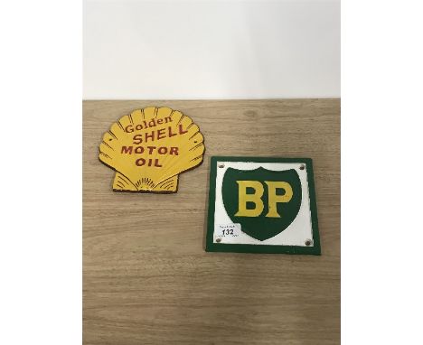 2X VINTAGE  SHELL & BP SIGNS