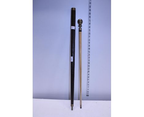 A vintage walking cane/snooker cue. postage unavailable. 