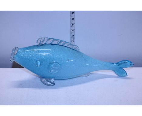 A vintage 1970's glass fish 