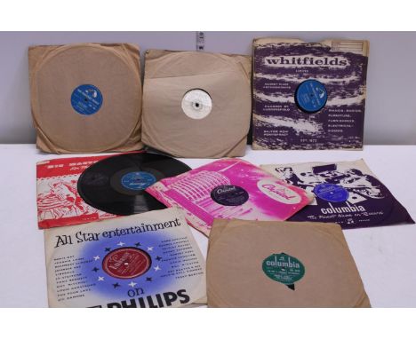 A selection of vintage 78 records to include Elvis, Bill Haley etc 