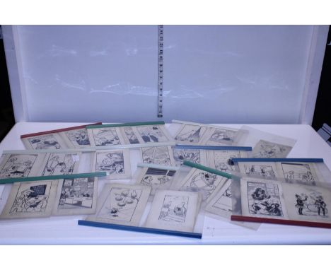 A job lot of vintage pen and ink sketches mainly by Jack Lindsay 
