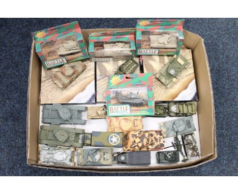 Corgi diecast army themed models including Panther Tank,&nbsp; Churchill Tank, Sherman tank, Bedford OL wagon, T34 Medium tan