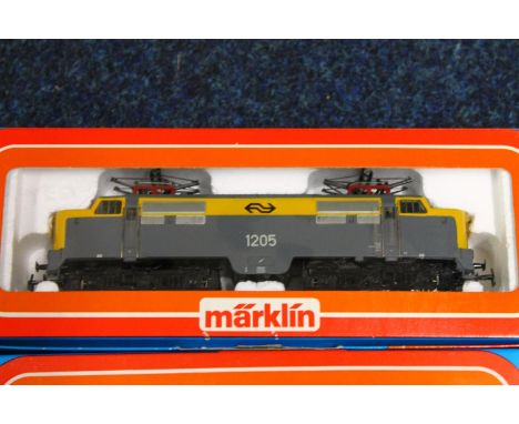 Three Marklin of Germany OO gauge HO Scale model railway locomotives including 3055 electric locomotive 1205, 3038 loco SNCF 