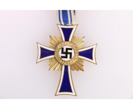 Nazi German Third Reich enamel medal Mother's Cross 1938.  