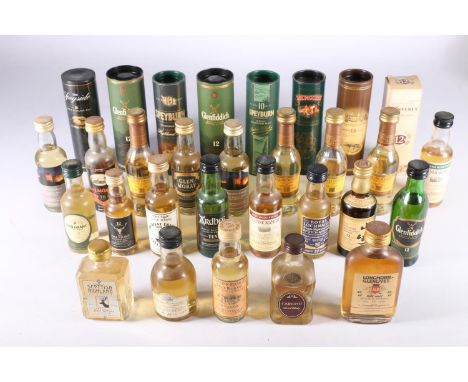 Scotch single malt Scotch whisky miniatures including BALMORAL 15 year old 46% abv. LONGMORN GLENLIVET 12 year old 40% abv. Y