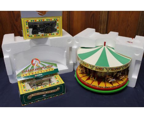 Corgi Fairground Attractions CC20401 The South Down Gallopers 1:50 scale diecast model carousel boxed and CC20103 Fowler Show