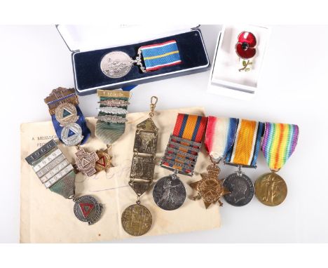 Medals of 8463 and 18453 Private T O'Brien of the Volunteer Company King's Own Scottish Borderers and the Northumberland Fusi